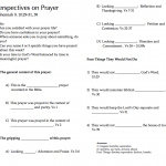 Outline - Perspectives on Prayer